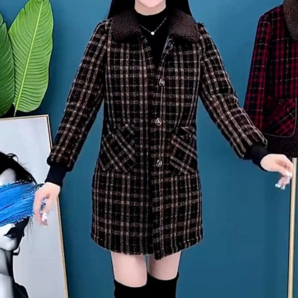 ERIKA - Charming Checkered Coat for Women