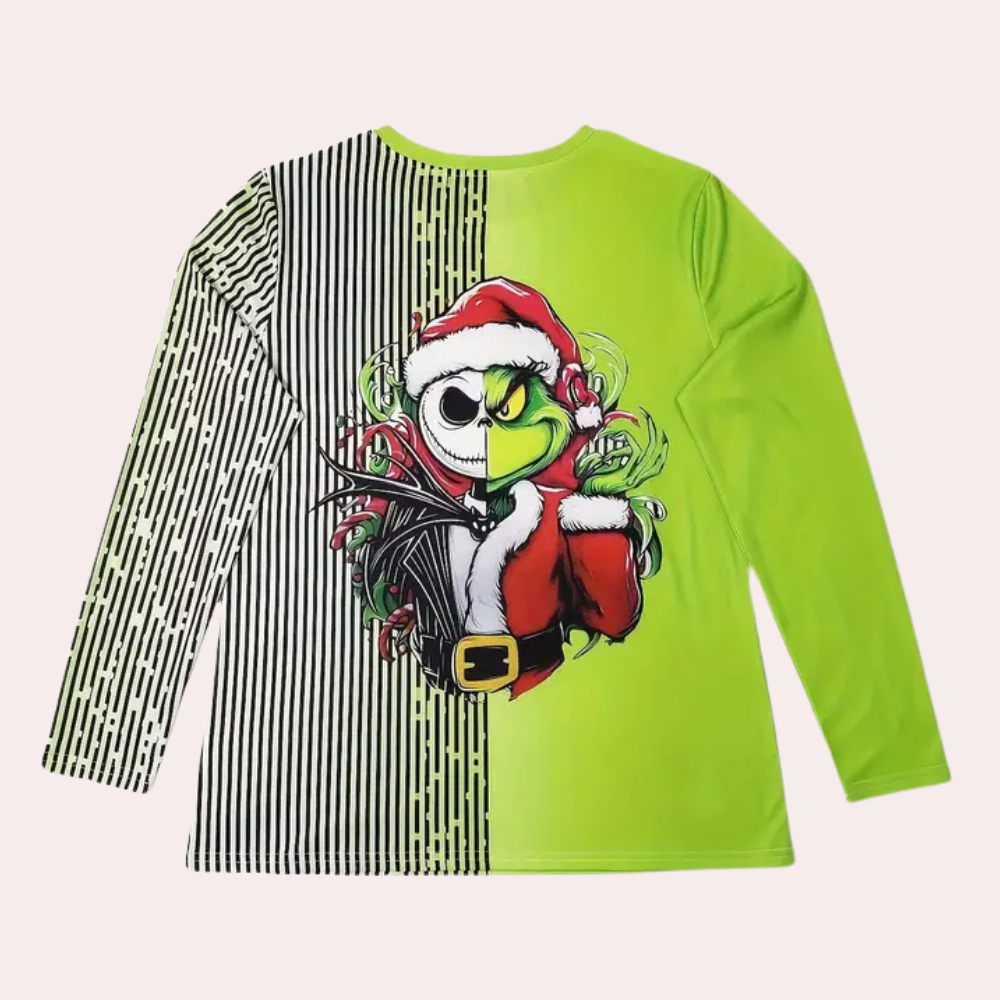 FREDA - Playful Christmas Print Sweater for Women