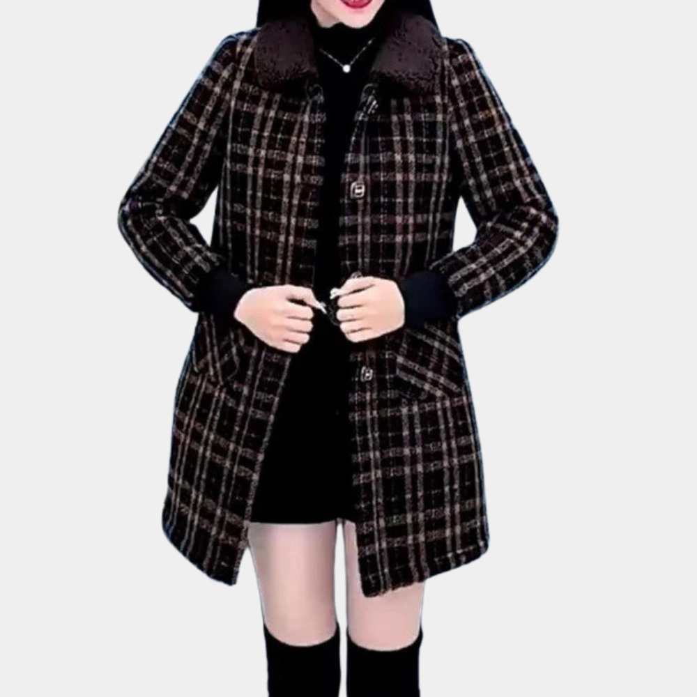 ERIKA - Charming Checkered Coat for Women